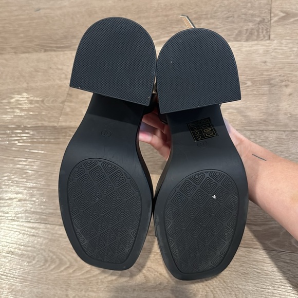 Black Ankle Strap Block Heels 8 - Picture 6 of 8